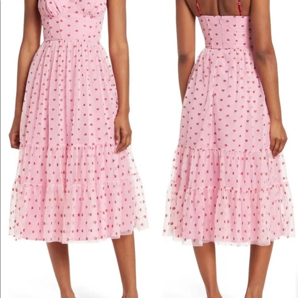 Betsey Johnson Dresses & Skirts - NWT Betsey Johnson
Foil-Printed Tiered Sweetheart Dress